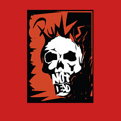 Свитшот хлопковый мужской Punks skull, цвет: красный — фото 2