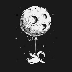 Свитшот хлопковый мужской Moon balloon, цвет: черный — фото 2