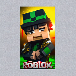 Свитшот хлопковый мужской Roblox green man, цвет: меланж — фото 2