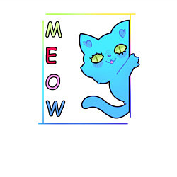 Свитшот хлопковый мужской Cat meow, цвет: белый — фото 2