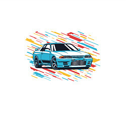 Свитшот хлопковый мужской Nissan Skyline R32 GTR, цвет: белый — фото 2