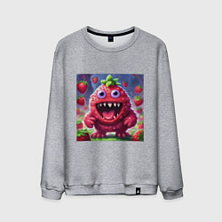 Мужской свитшот Клубника добрый монстрик