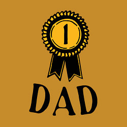 Свитшот хлопковый мужской Папуля номер один, цвет: горчичный — фото 2