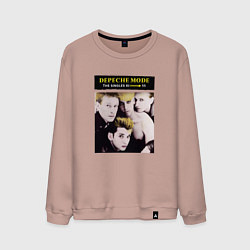 Свитшот хлопковый мужской Depeche Mode - The Singles 81-85, цвет: пыльно-розовый