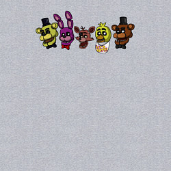 Свитшот хлопковый мужской FNAF головы, цвет: меланж — фото 2