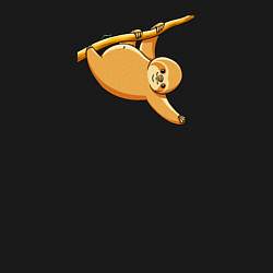 Свитшот хлопковый мужской Ленивец свисает с дерева, цвет: черный — фото 2