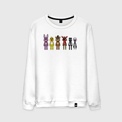 Свитшот хлопковый мужской FNAF команда, цвет: белый