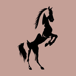 Свитшот хлопковый мужской Гарцующий жеребец, цвет: пыльно-розовый — фото 2