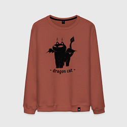 Мужской свитшот Black dragon cat