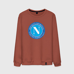 Свитшот хлопковый мужской Napoli fc sport, цвет: кирпичный