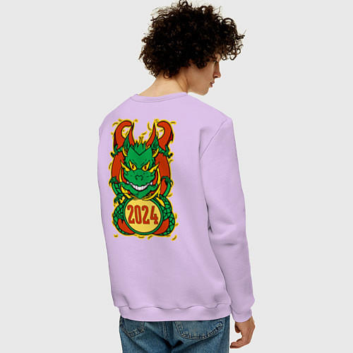 Мужской свитшот It's Dragon Time / Лаванда – фото 4