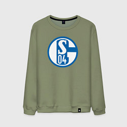 Свитшот хлопковый мужской Schalke 04 fc club, цвет: авокадо