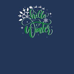 Свитшот хлопковый мужской Hello winter green, цвет: тёмно-синий — фото 2