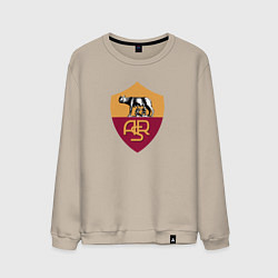 Свитшот хлопковый мужской Roma fc club, цвет: миндальный