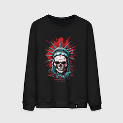 Свитшот хлопковый мужской Зомби Статуя Свободы, цвет: черный