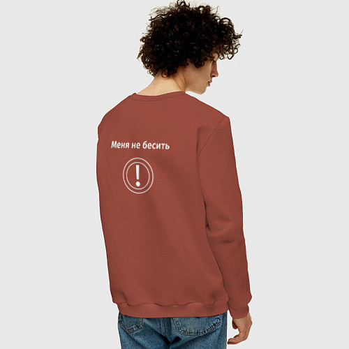 Мужской свитшот Меня не бесить / Кирпичный – фото 4