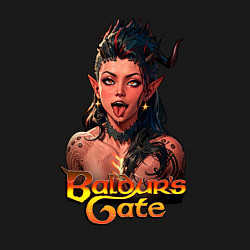 Свитшот хлопковый мужской Karlah - Baldurs gate - ahegao, цвет: черный — фото 2