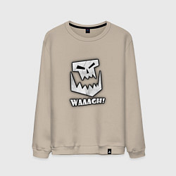 Свитшот хлопковый мужской Waaagh, цвет: миндальный