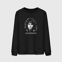 Свитшот хлопковый мужской Tribute to Jim Morrison one, цвет: черный