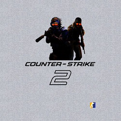 Свитшот хлопковый мужской Counter-strike 2 - welcome to cs2, цвет: меланж — фото 2