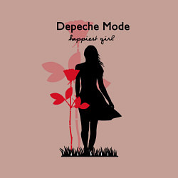 Свитшот хлопковый мужской Depeche Mode - Happiest Girl Collage, цвет: пыльно-розовый — фото 2