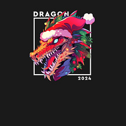 Свитшот хлопковый мужской Angry Christmas dragon, цвет: черный — фото 2