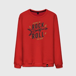 Свитшот хлопковый мужской Power of rock n roll, цвет: красный