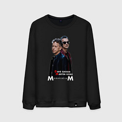 Свитшот хлопковый мужской Depeche Mode - Dave Gahan and Martin Gore memento, цвет: черный