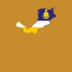 Свитшот хлопковый мужской Республика Бурятия, цвет: горчичный — фото 2