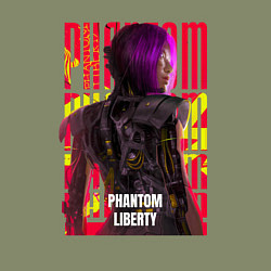 Свитшот хлопковый мужской Cyberpunk 2077 Phantom Liberty: Songbird, цвет: авокадо — фото 2
