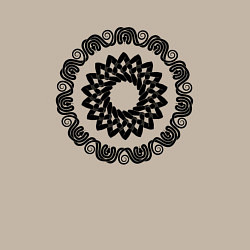 Свитшот хлопковый мужской Руки в змеином кругу, цвет: миндальный — фото 2