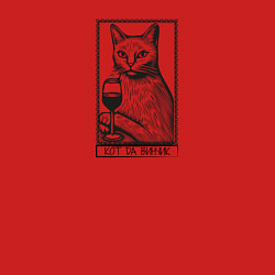 Свитшот хлопковый мужской Кот и винчик, цвет: красный — фото 2