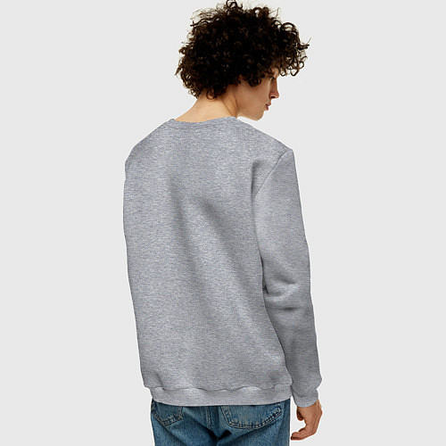 Мужской свитшот Ласточка парит трафарет / Меланж – фото 4