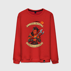 Мужской свитшот Карлах злится - Baldurs Gate 3