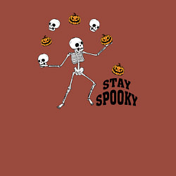 Свитшот хлопковый мужской Stay spooky, цвет: кирпичный — фото 2