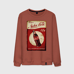 Свитшот хлопковый мужской Nuka cola price, цвет: кирпичный