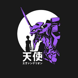 Свитшот хлопковый мужской Neon Genesis Evangelion retro, цвет: черный — фото 2