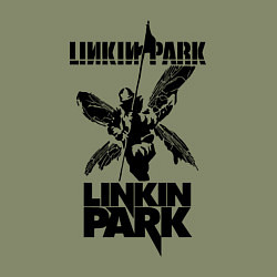 Свитшот хлопковый мужской LP - hybrid theory, цвет: авокадо — фото 2