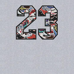 Свитшот хлопковый мужской Джордан 23, цвет: меланж — фото 2