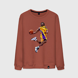 Свитшот хлопковый мужской Kobe Bryant dunk, цвет: кирпичный