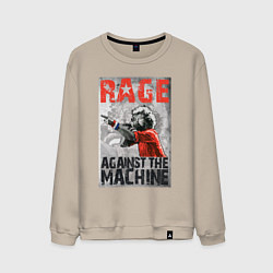 Свитшот хлопковый мужской RATM - curly vocalist, цвет: миндальный