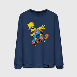 Мужской свитшот Bart Simpson on a skateboard - extreme