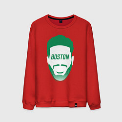 Свитшот хлопковый мужской Boston Tatum, цвет: красный