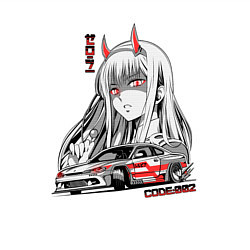 Свитшот хлопковый мужской Nissan Silvia S15 Drift Zero Two, цвет: белый — фото 2