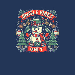 Свитшот хлопковый мужской Новогодний снеговик, цвет: тёмно-синий — фото 2