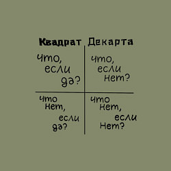 Свитшот хлопковый мужской Квадрат декарта, цвет: авокадо — фото 2