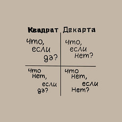Свитшот хлопковый мужской Квадрат декарта, цвет: миндальный — фото 2