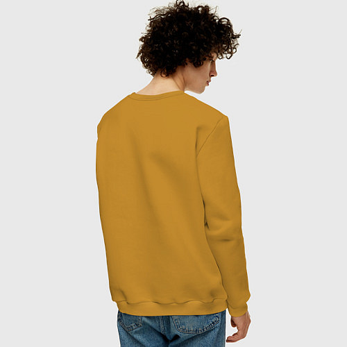 Мужской свитшот Сладкого Рождества / Горчичный – фото 4