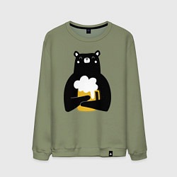 Мужской свитшот Мишка с кружкой пива