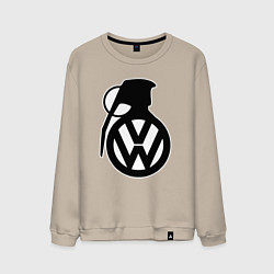 Свитшот хлопковый мужской Volkswagen grenade, цвет: миндальный